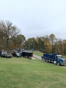 Tennis Court Construction Trucks